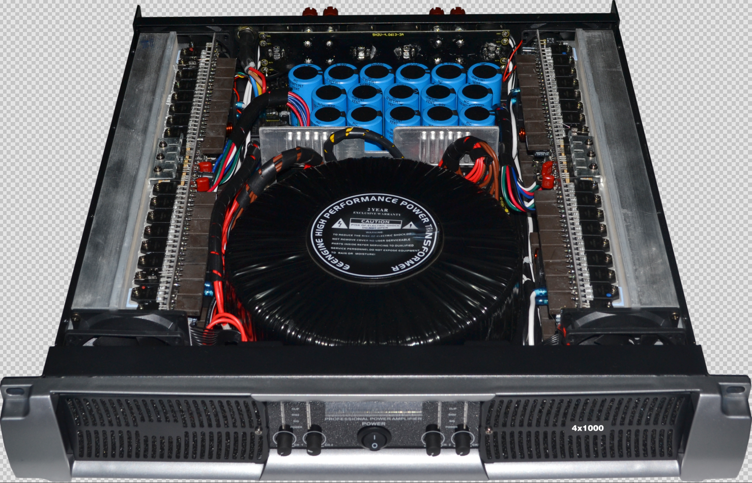 line array speak 2U CLASS H four-channel 1000W professional power amplifier is suitable for subwoofers and pa system