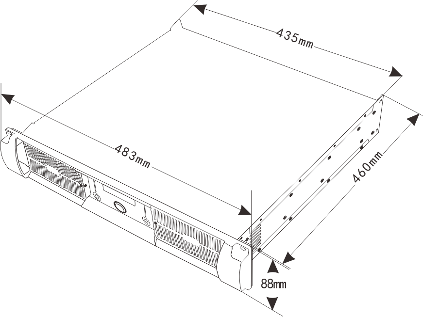 line array speak 2U CLASS H four-channel 1000W professional power amplifier is suitable for subwoofers and pa system