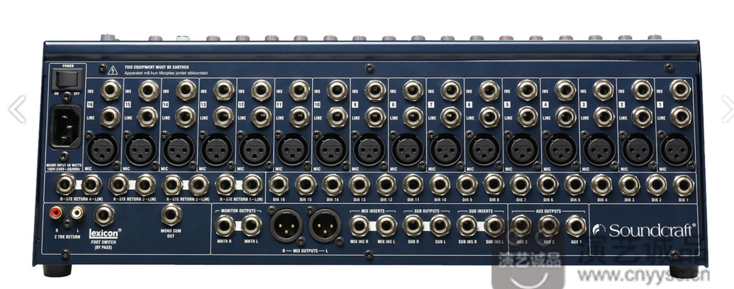 soundcraft声艺fx16ii16路立体声带莱思康效果调音台